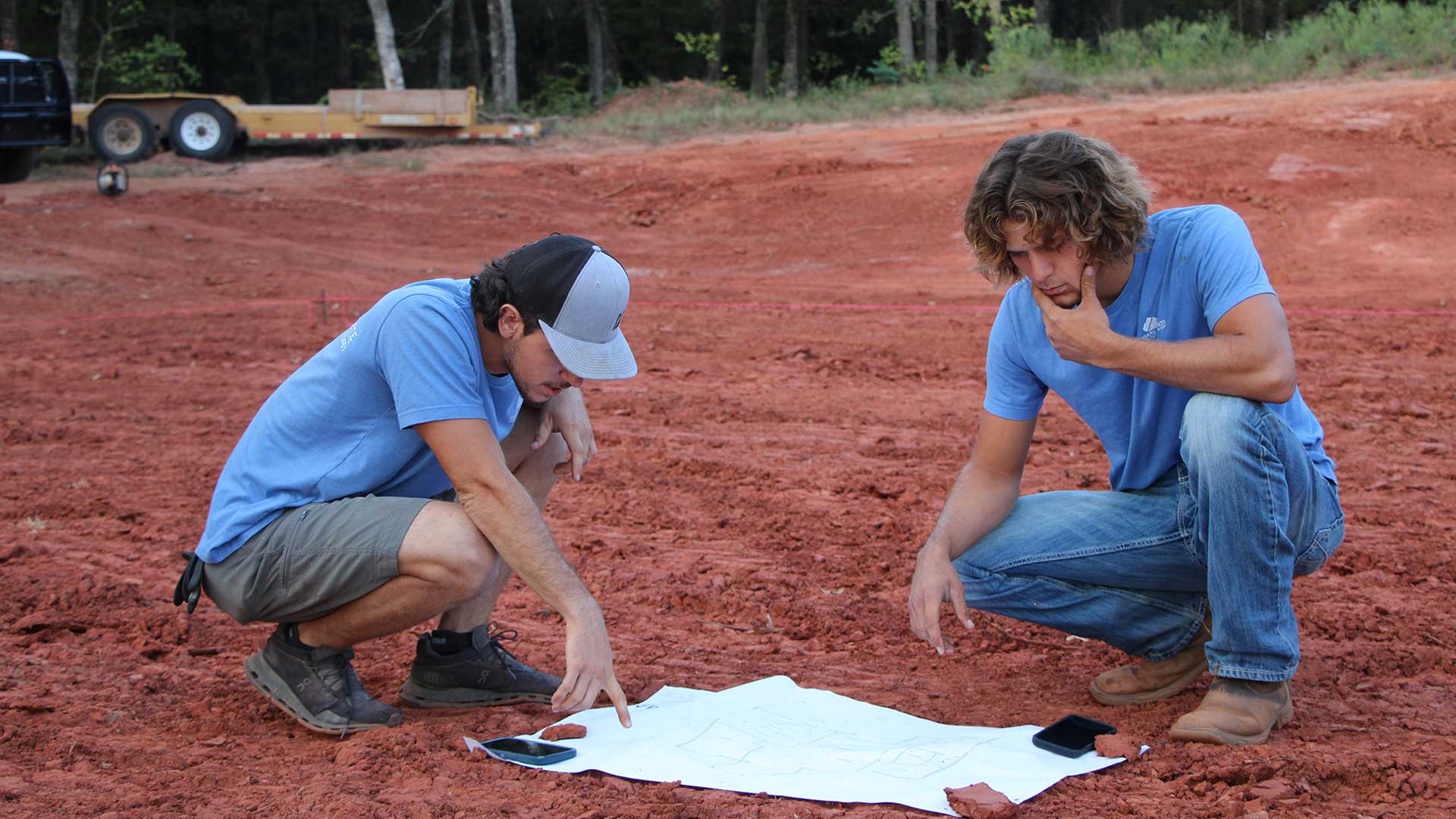 Professional concrete contractors at work on a project.