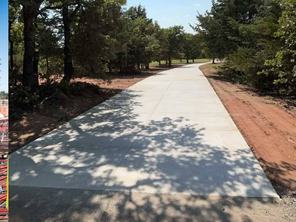 Recent concrete driveway pour