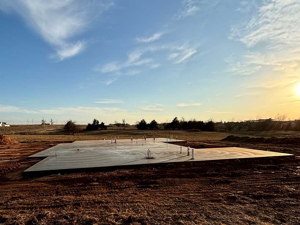 A house slab that rodgers concrete crew completed.